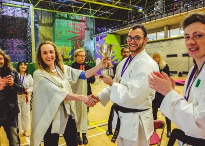 UCD Karate winning the 2018/2019 Inter-collegiate karate cup